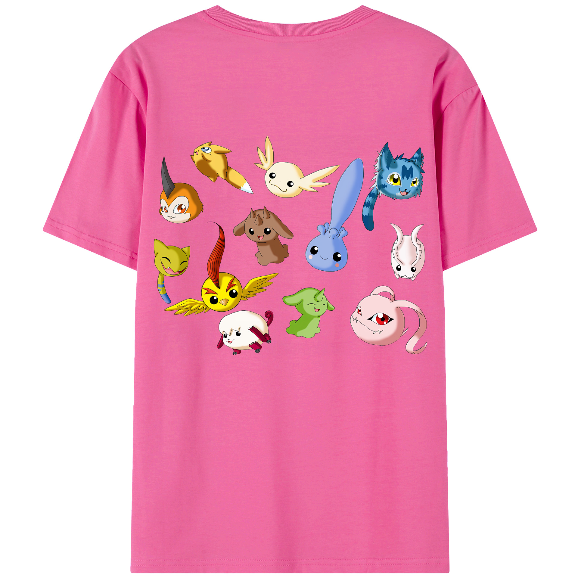 （画像用） Digimon デジタルモンスター/デジモン レディース半袖Tシャツ(バックプリント)
